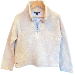 Lauren Ralph Lauren Teddy Quarter Zip Long Sleeve Pullover Sweater Women's S